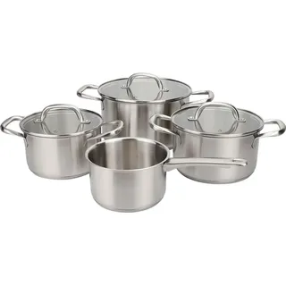 banaru design Stahl Kochtopf Set 7-tlg. silber-Größe:Einheitsgröße