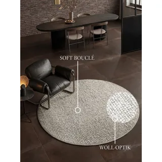 Villeroy & Boch Wilma Webteppich Ø 160 cm Weiß