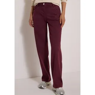 CECIL Loose-fit-Jeans Sytel Neele Color Denim im gefärbten Look mit weitem Bein rot 27