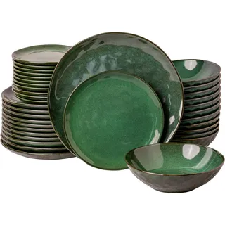 Grünes Uminami-essgeschirr-set Für 12 Personen, 36-teilig, Modern, Spülmaschinenfest, Teller-set