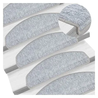 vidaXL Treppenmatte 65 x 24 cm Hellgrau