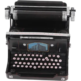 Haofy Tragbare Vintage-Schreibmaschine, Funktionale Miniatur-Schreibmaschine, Handgefertigte Eisenkonstruktion, Ideal für Retro-Dekor und Schreibbegeisterte