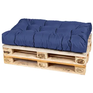TexDeko Palettenkissen 120 x 80 x 18 cm blau 1 St.