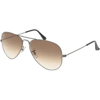 Ray-Ban RB 3025 AVIATOR Unisex-Sonnenbrille Vollrand Pilot Metall-Gestell, grau