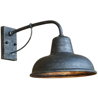 Quevia-Eletro Außenwandleuchte Retro,Wasserdicht Industrie Wandleuchte, Für Den Eingangsbereich, Aussen/Innen,Landhaus Rustikal Industrial Metal Wandbeleuchtung Antik Matt-Silber Wand-Außenleuchte