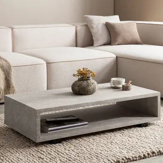 FineBuy Couchtisch 100 cm Beige MDF 100 x 50 x 25