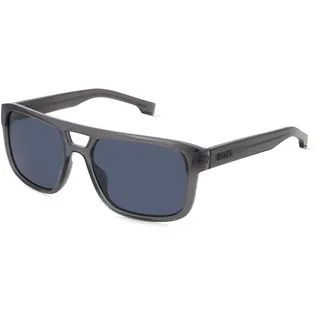 Boss 1648/S Herren-Sonnenbrille Vollrand Quadratisch Kunststoff-Gestell, grau