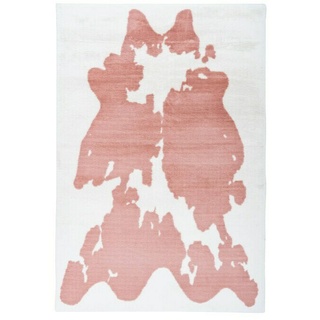 Kayoom Hochflorteppich Kuh  (Rosa/Weiß, 160 x 120 cm, 100 % Polyester)