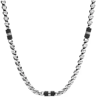 Fossil Collier Fossil Herren-Kette Edelstahl silberfarben