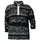 Printed Fleecepullover Schwarz M