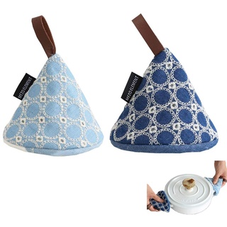 2Stk Mini Ofenhandschuh Baumwolle Handstickerei Küche Topfhandschuhe Hitzebeständige Anti-Rutsch Verdicken Topflappenhandschuhe rutschfeste Backhandschuhe Kochhandschuhe für Küche Kochen Backen BBQ