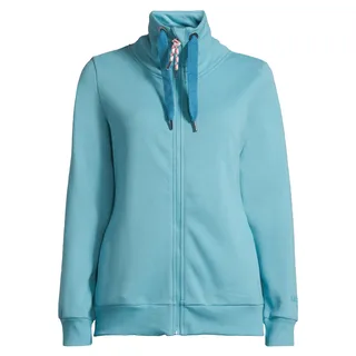 salzhaut Sweatjacke SALZHAUT "Sweatjacke RACKELN", Damen, Gr. XL, blau (reef), Obermaterial: 80% Baumwolle CO. 20% Polyester PES., Sweatjacken Sweatjacke