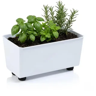Lamela Rechteckiger Pflanzkasten 28,5 x 17 cm Weiß