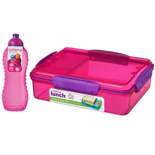 Sistema Set (41482+785)- Lunchbox Attack Duo 975ml + Squeeze/Twist Bottle, 460ml - rosa