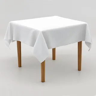 Weiße Tischdecke 130×280 cm – Pflegeleichtes Uni Tischtuch Weiß Polyester, Einfarbig, Bügelfrei, Handgefertigt, Formstabil, Tischwäsche Modern für Hotel, Restaurant & Zuhause