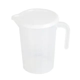 Raguso Messbecher Durchsichtig Kunststoff Messbecher Getränkebehälter Multifunktionsbecher Messbecher Mit Deckel und Waage zum Kochen Backen Trinken(1000ML)