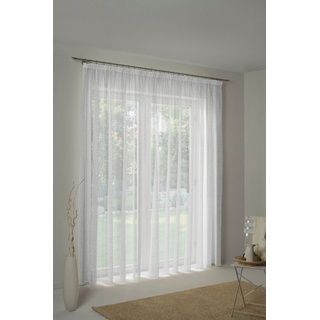 Wirth Gardine 3163 III, Faltenband (1 St), halbtransparent weiß 600 cm x 225 cm