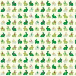 Sovie HOME Tischdecke Ruby in Grün aus Linclass® Airlaid 80 x 80 cm, 1 Stück - Hasen Frühling Ostern
