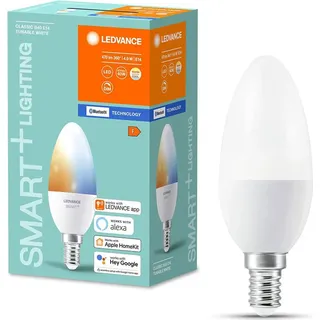 LEDVANCE LED Smart+ Kerze 4,9W = 40W E14 matt 470lm Tunable White 2700K-6000K Dimmbar App Google Alexa Bluetooth