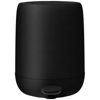 blomus Mülleimer -SONO- Designer Treteimer: Eleganz mit praktischen Funktionen, Soft-Close, Matte Oberfläche, 3 oder 5 Liter, Hygienisch, Designstark schwarz 3 l