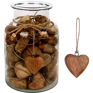 Holzvase Mit 50 Herzen Zur Dekoration