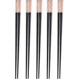 Stakee 5pcs Japanische Stäbchen Stäbchen Bernsteinkirschstäbchen Wiederverwendbare Essstäbchen Schöne Sushi -essstäbchen Chinesisches Gabelgeschirr