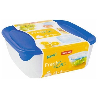 Curver Fresh & Go Lebensmittelbehälter-Set 0,8L + 1,7L + 2,9L + 0,25L - blau (Rabatt für Stammkunden 3%)
