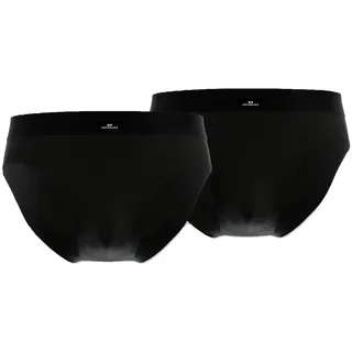 GÖTZBURG Herren Slips, 2er Pack - X-lastic, Unterwäsche, Unterhosen, Logo, einfarbig Schwarz M