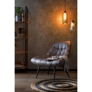 SalesFever Relaxsessel XXL Kunstleder 76 x 85,6 x 85,6 cm Dunkelbraun