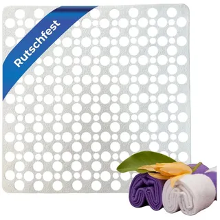 GarPet Duschmatte Duschmatte Rutschfest Antirutschmatte Dusche Badewannenmatte Weiß