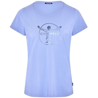 CHIEMSEE Damen T-Shirt - Taormina, Shirt, Baumwolle, Rundhals, Logo, kurz, einfarbig Violett XS