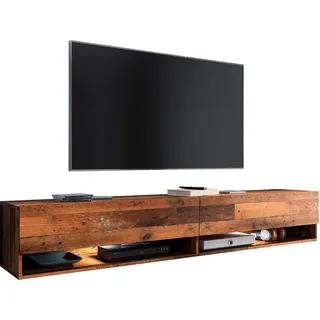 Home Affaire Lowboard 180 cm Braun MDF/Melamin/Holzwerkstoff