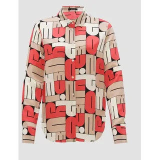 Opus Langarmbluse | Printbluse FUMIRA Regular aus Reiner Viskose Sweet red, 42