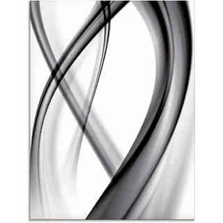 Glasbild ARTLAND "Abstrakte Komposition", schwarz (farbe bild(er): schwarz), B:60cm H:80cm, Bilder, in verschiedenen Größen