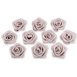 Creativery Satinrosen 3cm 10 Stück Stoffblumen zum Basteln Dekorieren Hochzeit Geschenkverpackung Blütendeko Tischdeko Handarbeit Stoffrosen Deko Blumen