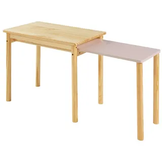 [en.casa] Kindertisch Skellefteå 60 x 38 x 52 cm Kiefer rosa