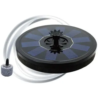 Sauerstoffpumpe Für Solar-teichbelüfter Mit Luftschlauch Und Schwimmenden Sprudelsteinen, Wasserbelüftung Für Aquarien, Springbrunnen, Vogeltränken, Zirkulation, Schwarz.