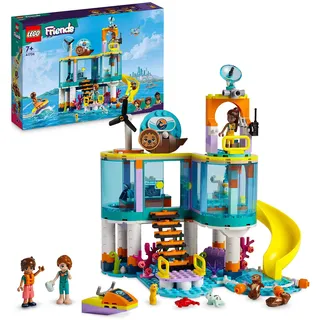 LEGO 41736 Friends Seerettungszentrum Tierarzt-Spielzeug für Kinder mit Otter-, Seepferdchen- und Schildkröten-Tierfiguren, Tierpflege-Spielzeug, Mädchen und Jungen ab 7 Jahren