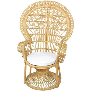 moebel-direkt-online Sessel Peacock Polyester 0 x 0 x 0 cm Beige mit Sitzkissen