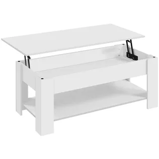 Kaffeetisch mit Lift-Top Design Höhenverstellbar Couchtisch mit Viel Stauraum