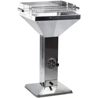 DEMA Säulengrill Madeira – Robuster Edelstahl-Grill im modernen Design, ideal für Garten, Terrasse und BBQ-Partys, einfach zu bedienen und langlebig