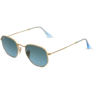 Ray-Ban RB 3548N HEXAGONAL Herren-Sonnenbrille Vollrand Panto Edelstahl-Gestell, gold
