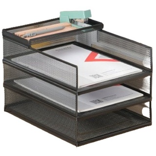HIBNOPN Briefablage Dokumentenablage Metall, Vintage, Schreibtisch-Organizer, Papierablage (4-St)