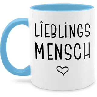 Shirtracer Tasse Lieblingsmensch, Keramik, Pärchen blau