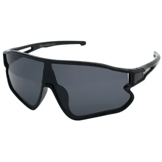 Vaccari-design Sonnenbrille Jungen Sportbrille Mädchen Radbrille UV400 Schwarz Getönt (für Kinder von 7 bis 13 Jahre) Wrap Around, Leichtgewicht, Gestell Schwarz oder Blau schwarz