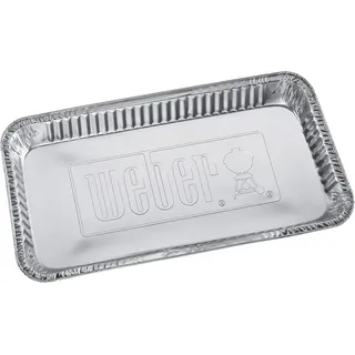 Weber 6454 Alu-Tropfschalen Grillschalen 36.8cm x 16.5cm x 5.1cm Silber 5 Stück