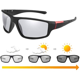 TiSkying Photochrome Sonnenbrille, UV400 Schutz Fahrradbrillen für Männer Frauen Außen Sportsonnenbrille zum Fahren von Radfahren Golffischen