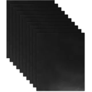 Godneei BBQ Grillmatten 10er Set, Schwarz 40 x 33 cm (0,2mm), PTFE Teflon Antihaft Grillfolie, Wiederverwendbar hitzebeständig bis 260°C für Gasgrill, Holzkohlegrill, Elektrogrill & Backofen Einlage