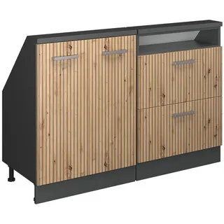 Vicco Unterschrank R-Line 120 x 46 x 81,6 cm Braun