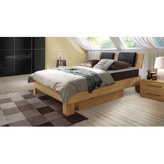 Luxusbett Holz Port-Louis - 120x200 cm - Buche natur - H4